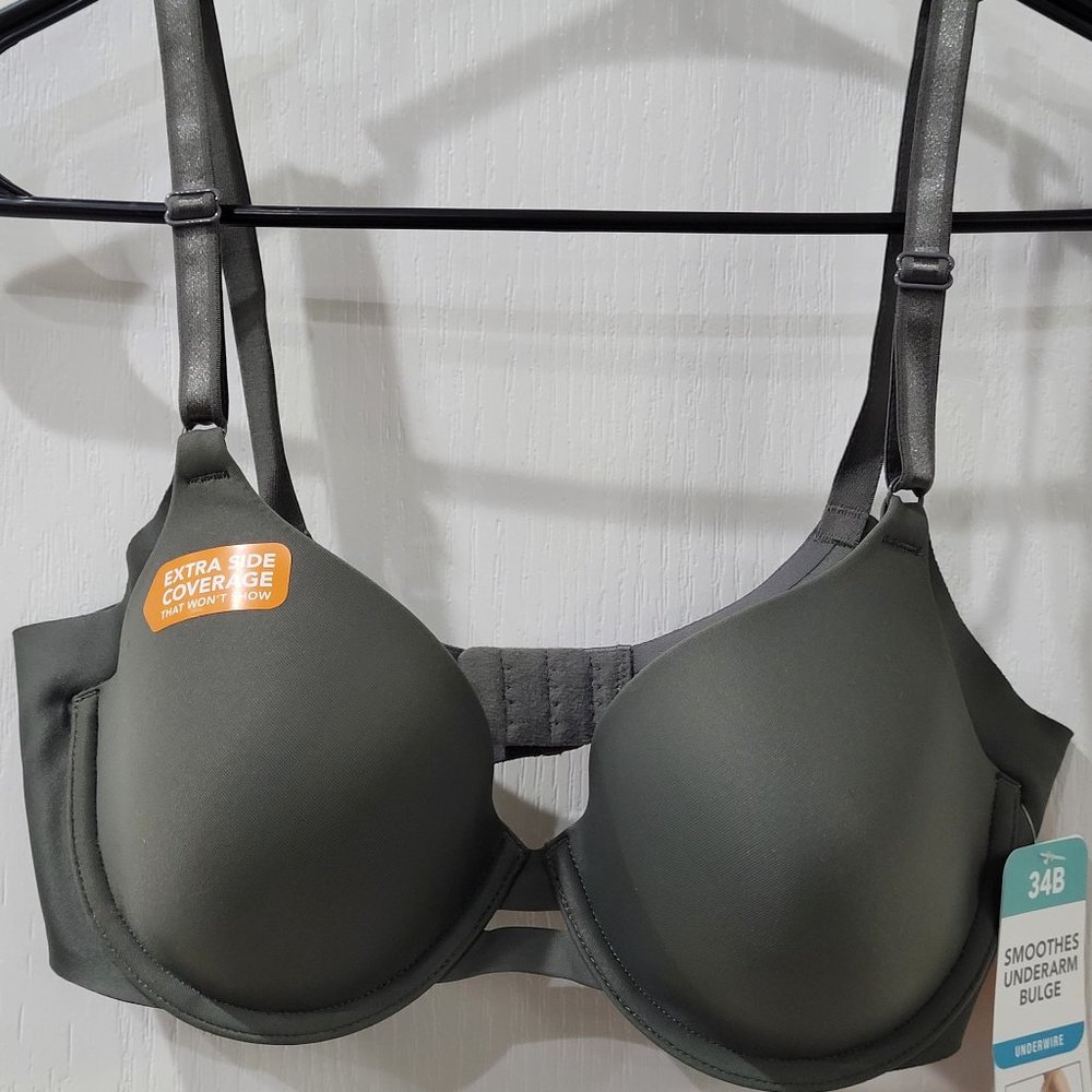 Warner's Simply Perfect black bra 34B BNWT